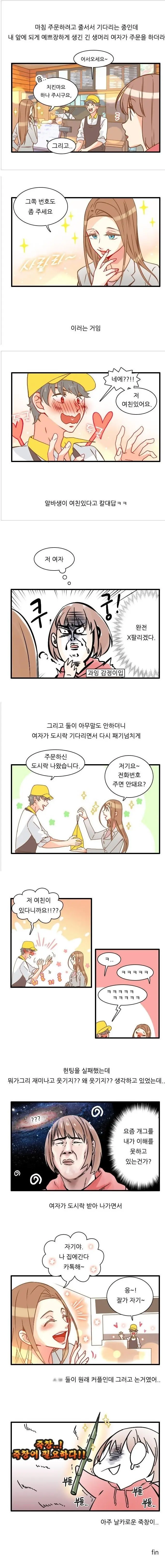 알바생 번호따는 만화