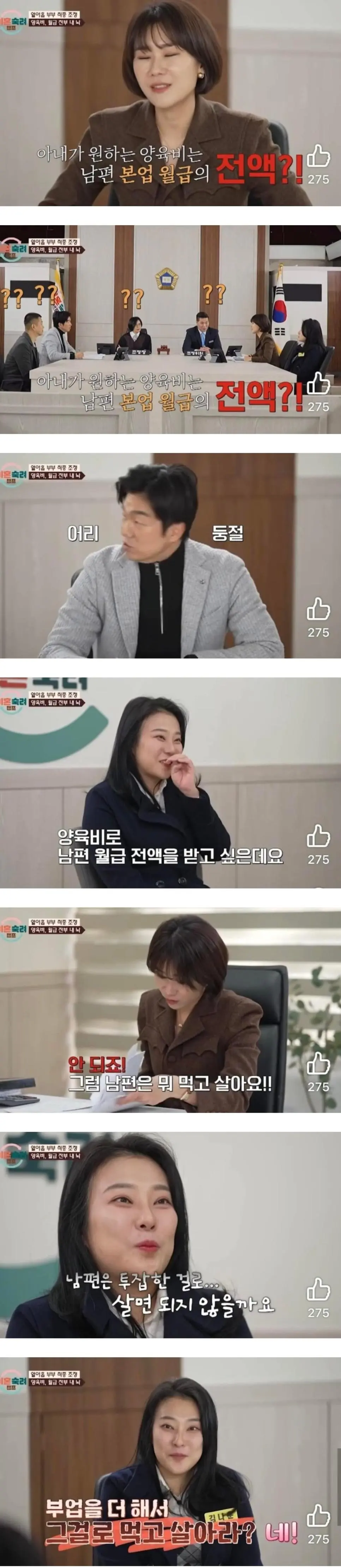 양육비로 남편 월급 전부 달라는 아내