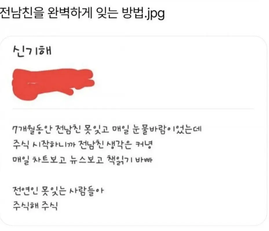 [유머] 	        전남친을 완벽하게 잊는 방법