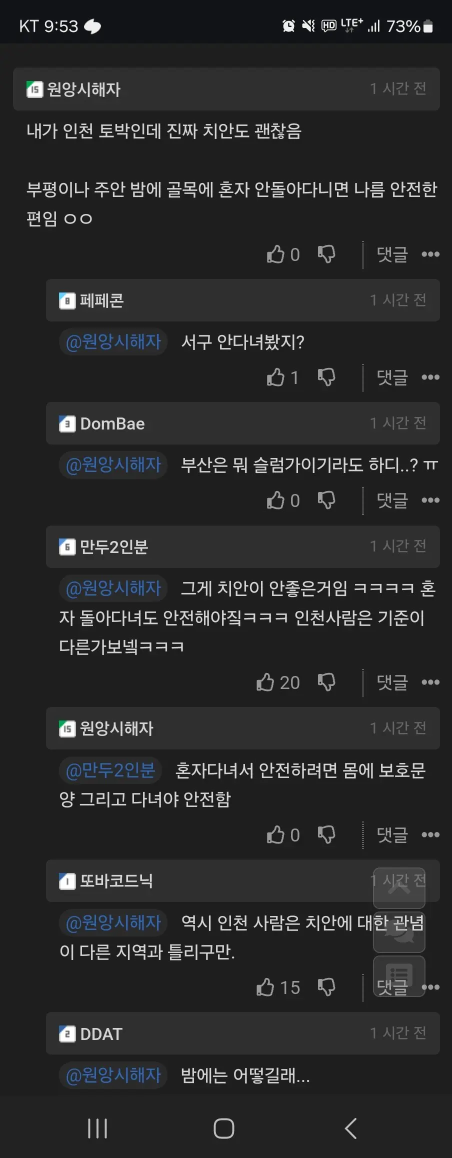 인천사람이 생각하는 치안