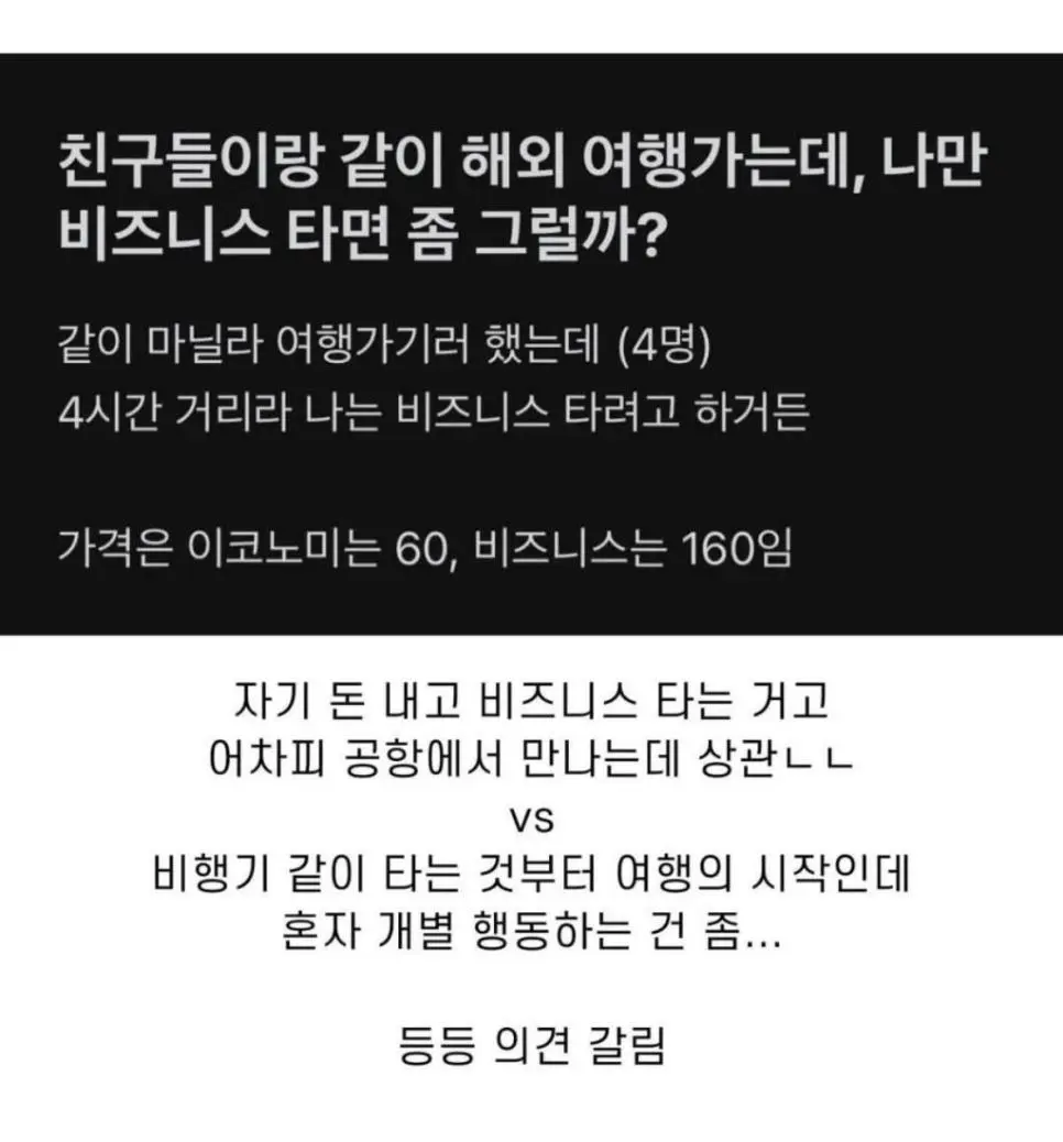 친구들이랑 해외여행가는데 나만 비즈니스타면 좀 그래?.jpg