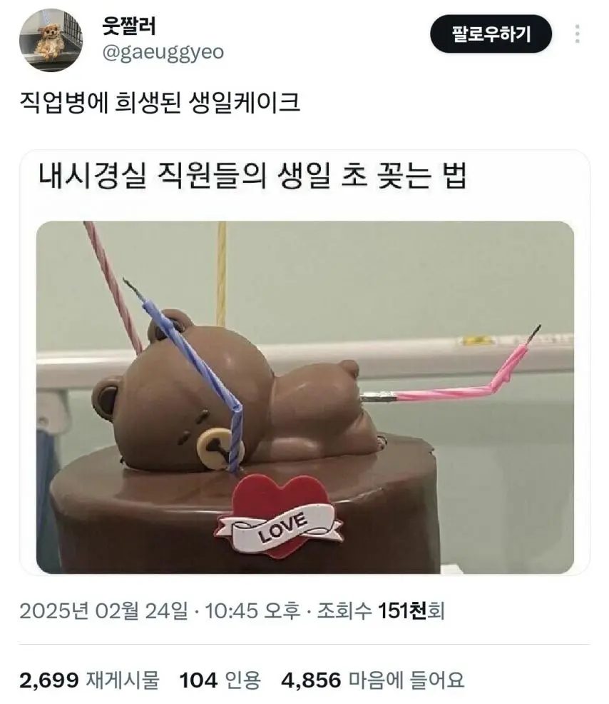 [유머] 	        내시경실 직원들의 생일 초 꽂는 법.jpg