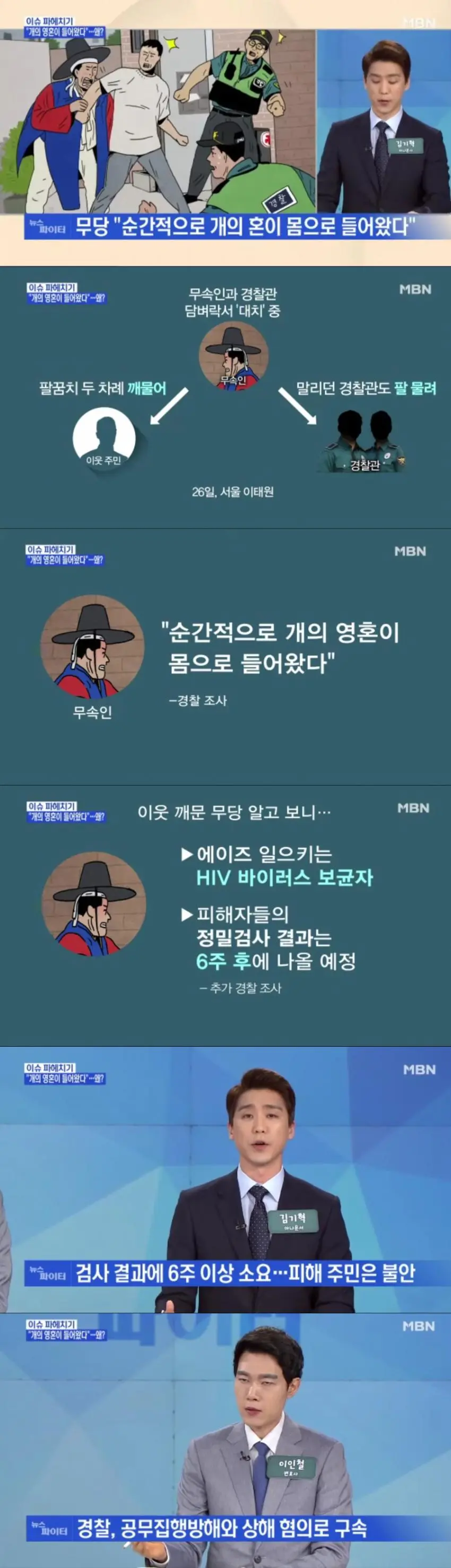 개의 영혼이 빙의한 무당